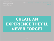 Tablet Screenshot of meritageevents.com